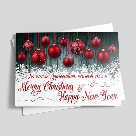 Glistening Red Ornaments