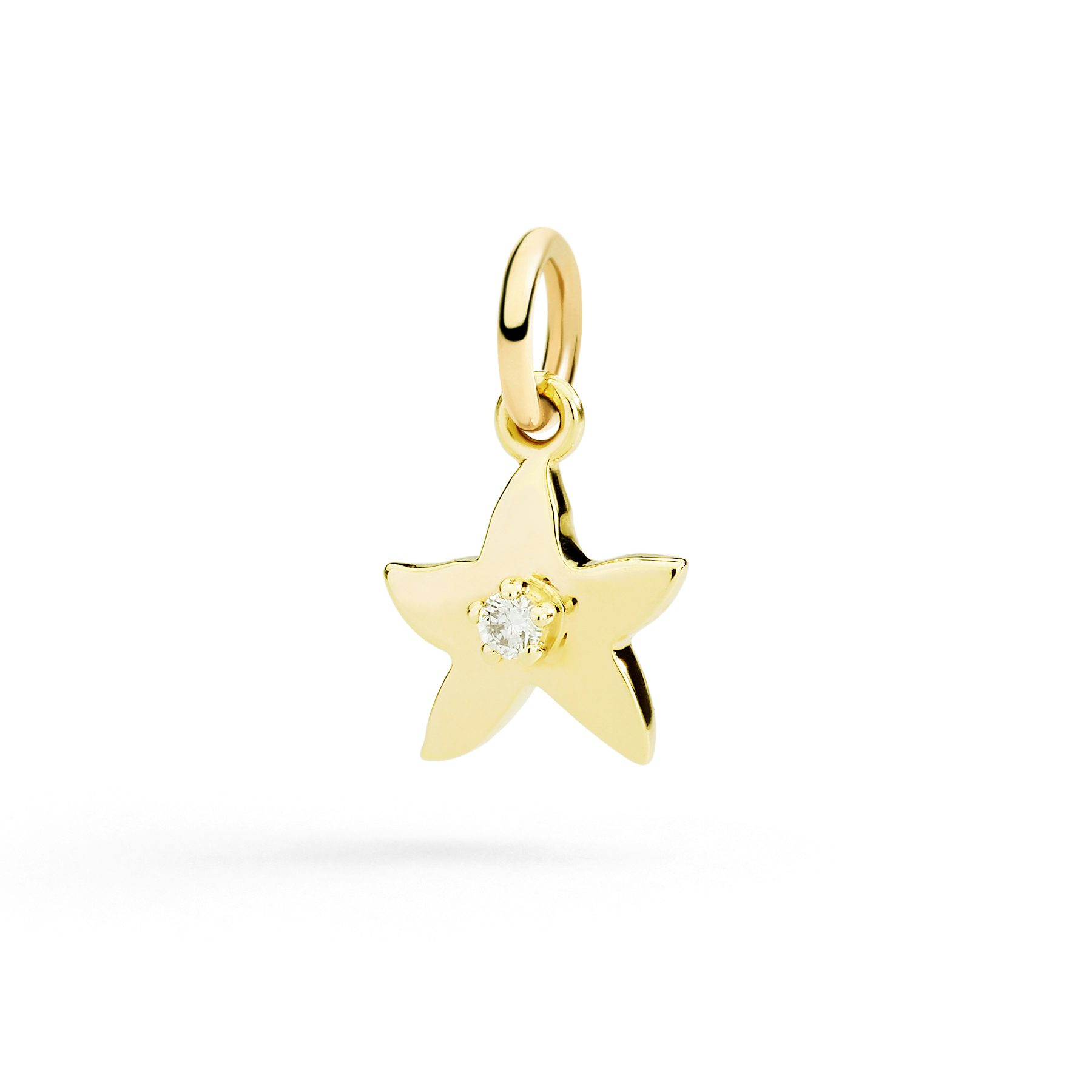 YELLOW GOLD & WHITE DIAMOND STAR CHARM